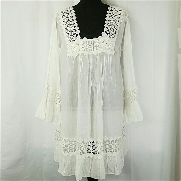 S.R FASHION Crocheted Tunic Top NWT Size XL - Picture 8 of 8